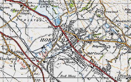 Old map of Horwich in 1947