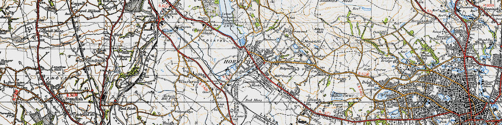 Old map of Horwich in 1947