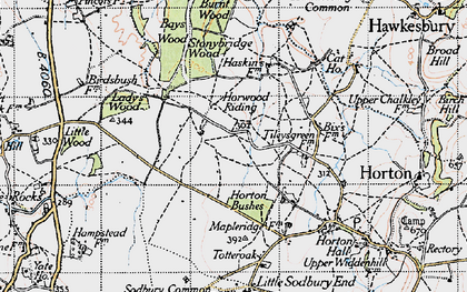 Old map of Bays Wood in 1946