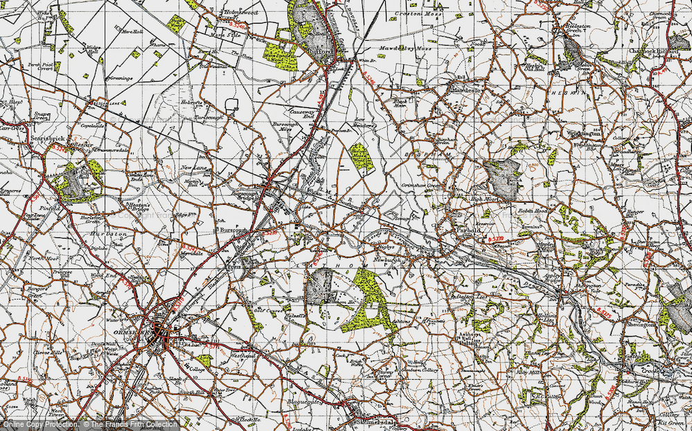 Old Map of Hoscar, 1947 in 1947