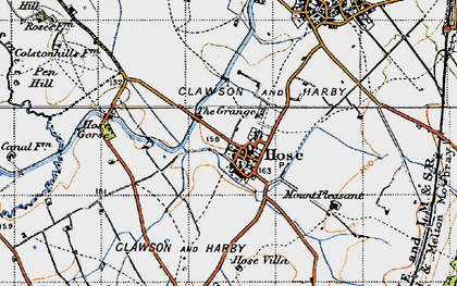 Old map of Hose in 1946