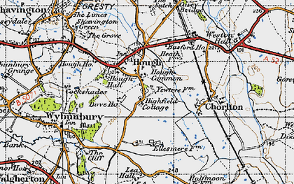 Old map of Hough in 1946