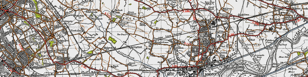 Old map of Hough Green in 1947