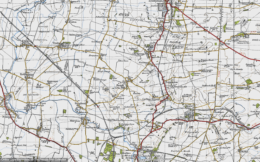 Old Map of Hough-on-the-Hill, 1946 in 1946