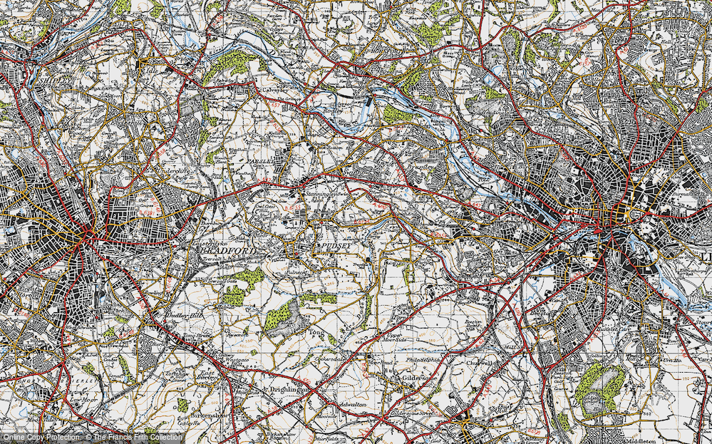 Old Map of Hough Side, 1947 in 1947