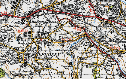 Old map of Hough Side in 1947