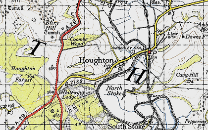 Old map of Whiteways Lodge in 1940