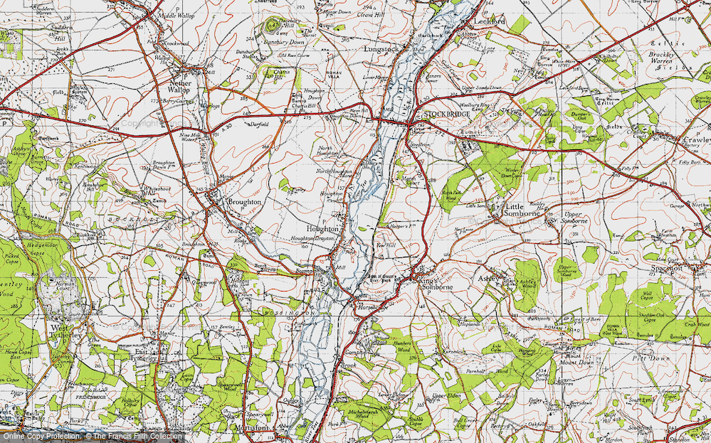 Old Map of Houghton, 1945 in 1945