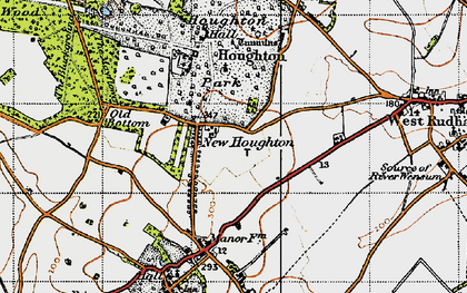 Old map of Houghton in 1946
