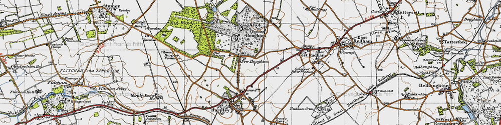 Old map of Houghton in 1946