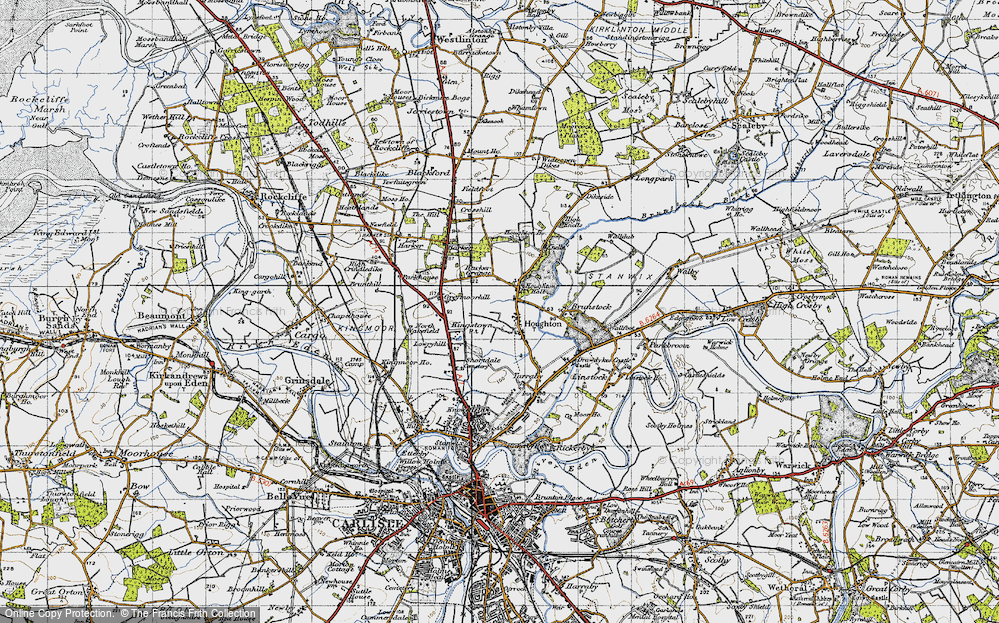 Old Map of Houghton, 1947 in 1947