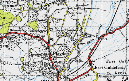 Old map of Boonshill in 1940