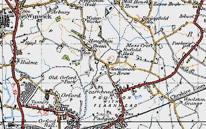 Old map of Houghton Green in 1947