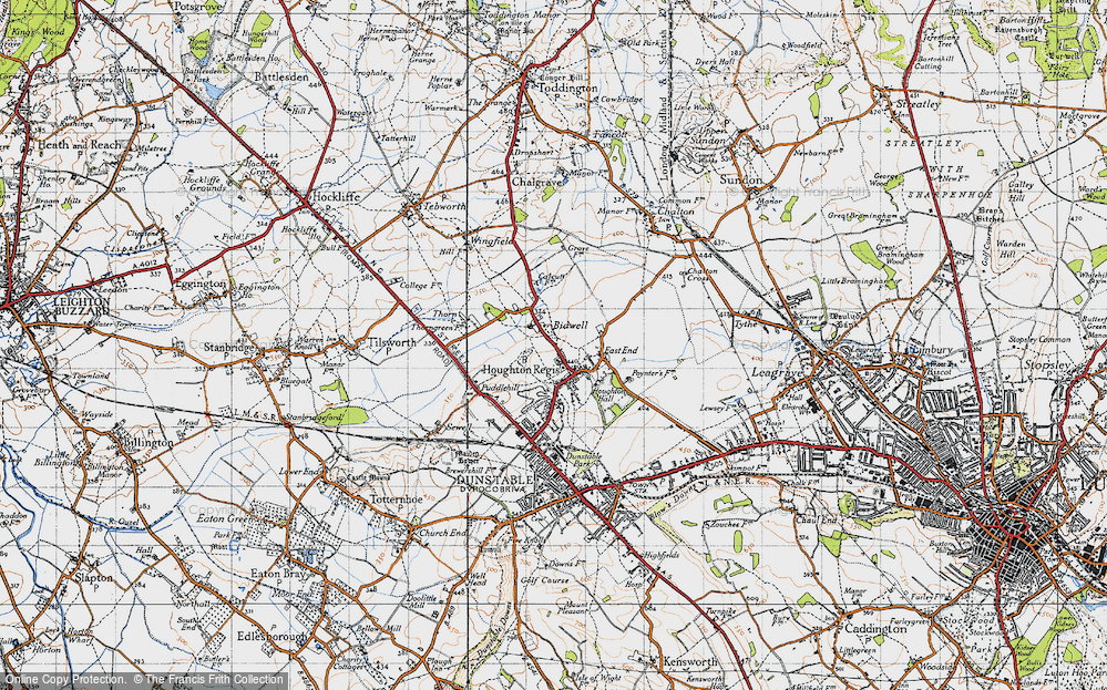 Old Map of Houghton Regis, 1946 in 1946