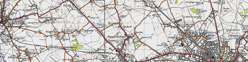 Old map of Houghton Regis in 1946