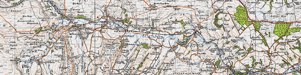 Old map of Houlsyke in 1947