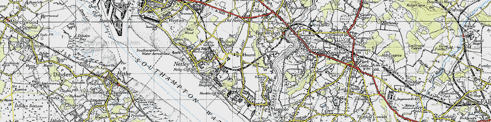 Old map of Hound in 1945