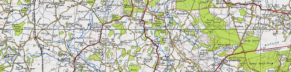Old map of Alder Moor Copse in 1940