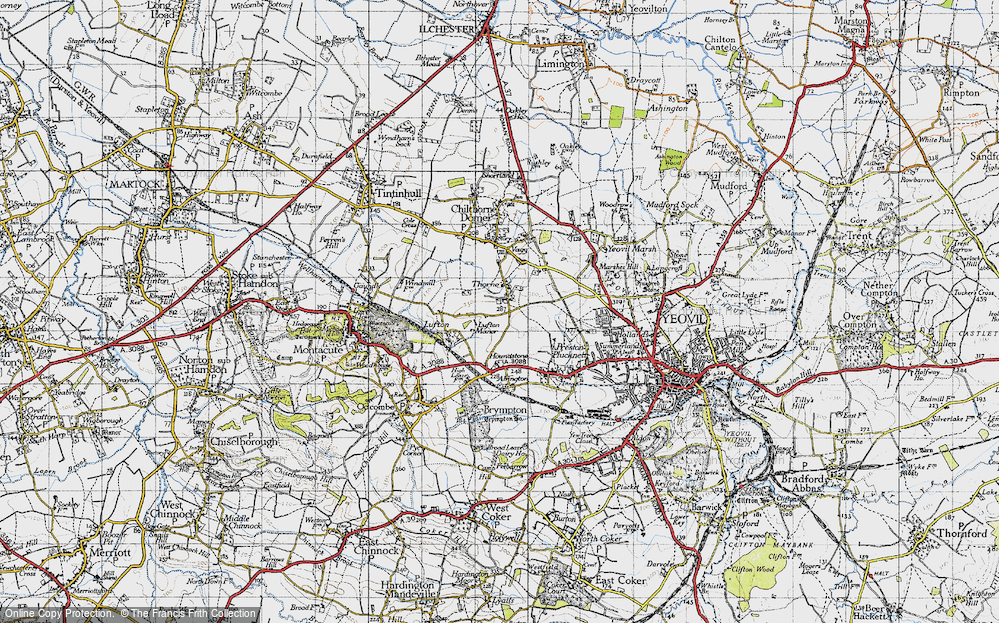 Old Map of Houndstone, 1945 in 1945