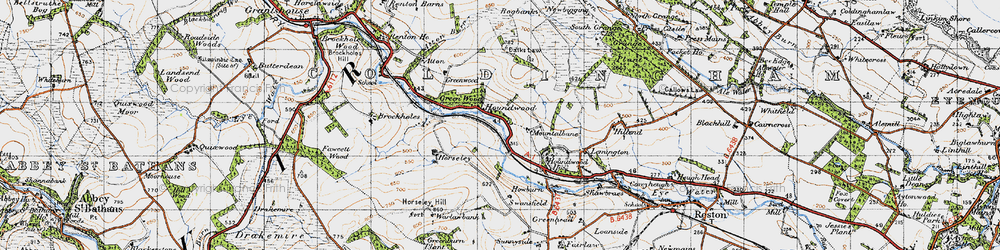 Old map of Atton Cott in 1947