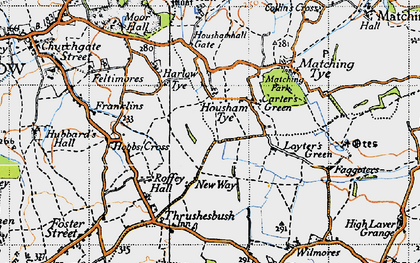 Old map of Housham Tye in 1946