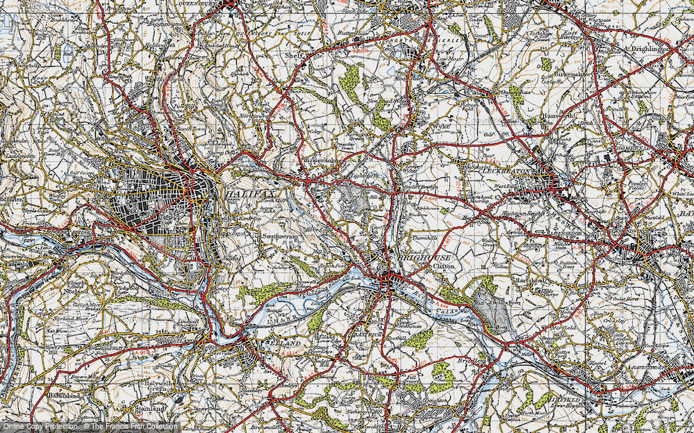 Old Map of Hove Edge, 1947 in 1947