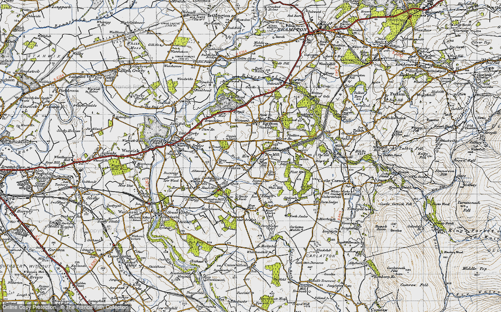 Old Map of How, 1947 in 1947