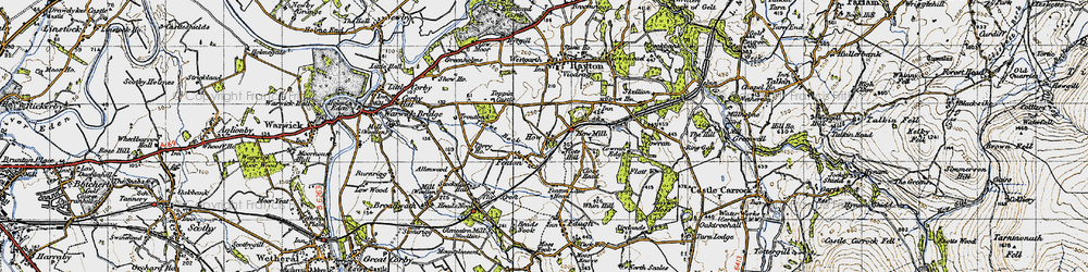 Old map of How in 1947