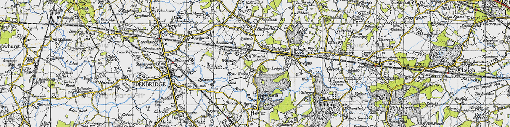 Old map of How Green in 1946