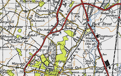 Old map of How Wood in 1946