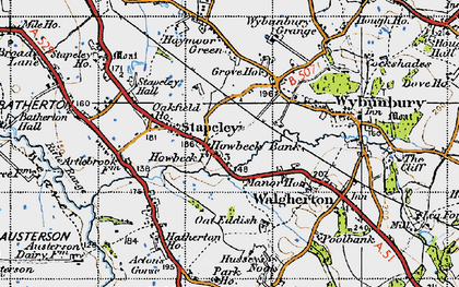 Old map of Howbeck Bank in 1947