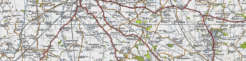 Old map of Howbeck Bank in 1947