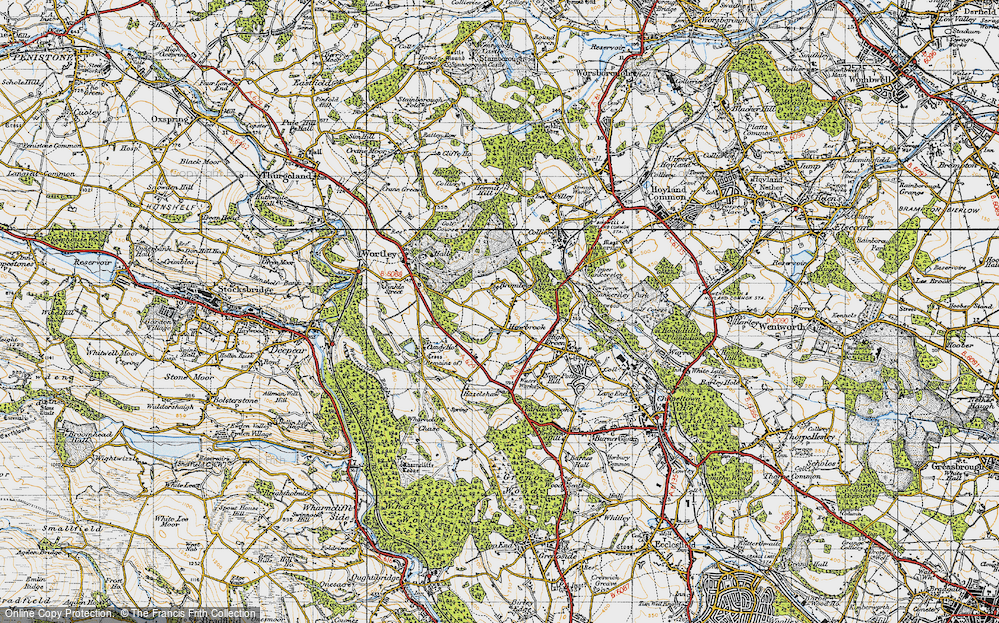 Old Map of Howbrook, 1947 in 1947