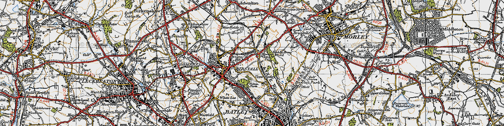Old map of Howden Clough in 1947