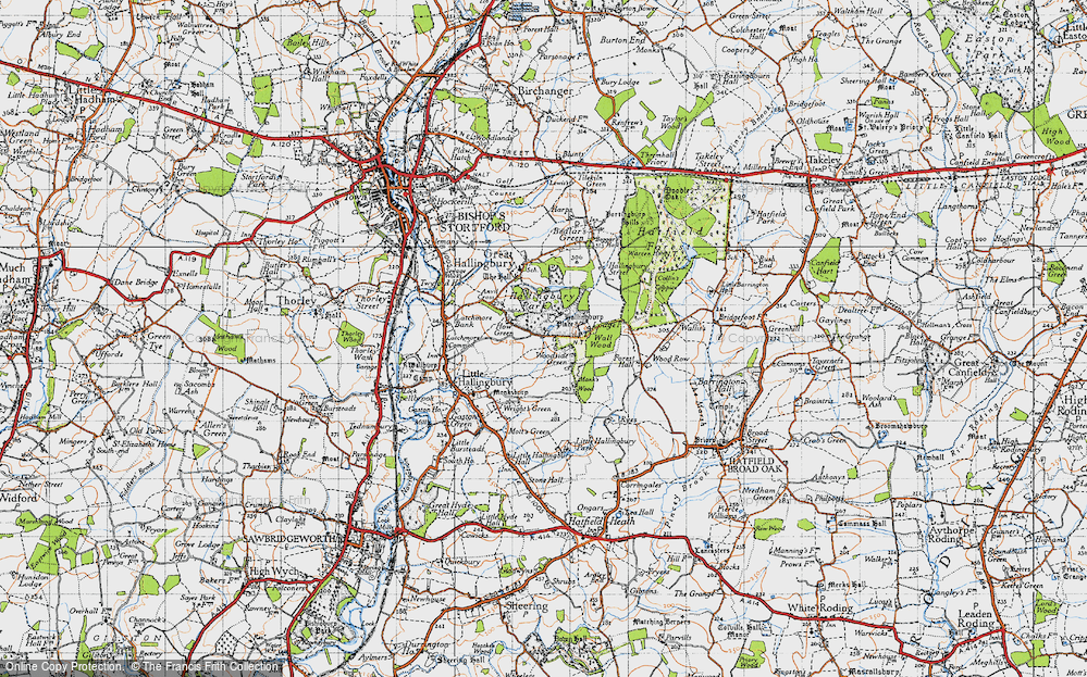 Old Map of Historic Map covering Morleys in 1946