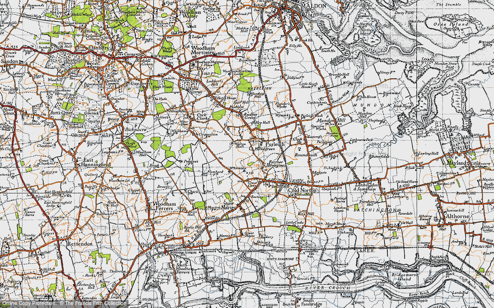 Old Map of Howegreen, 1945 in 1945