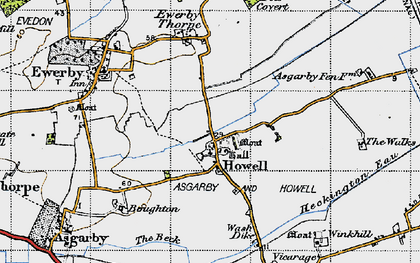 Old map of Howell in 1946