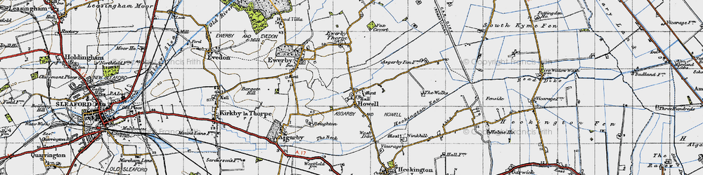 Old map of Howell in 1946