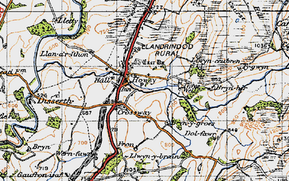 Old map of Howey in 1947
