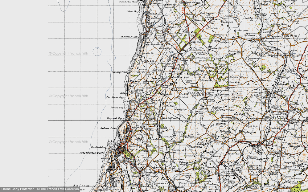 Old Map of Historic Map covering Barngill Ho in 1947
