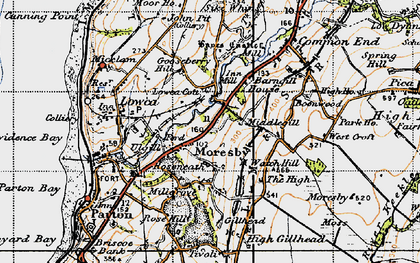 Old map of Howgate in 1947