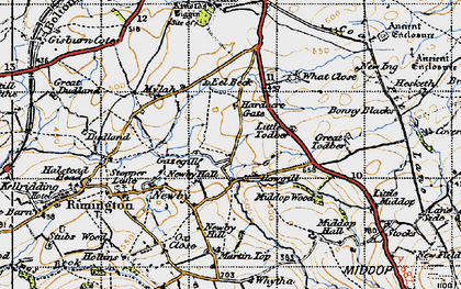 Old map of Howgill in 1947