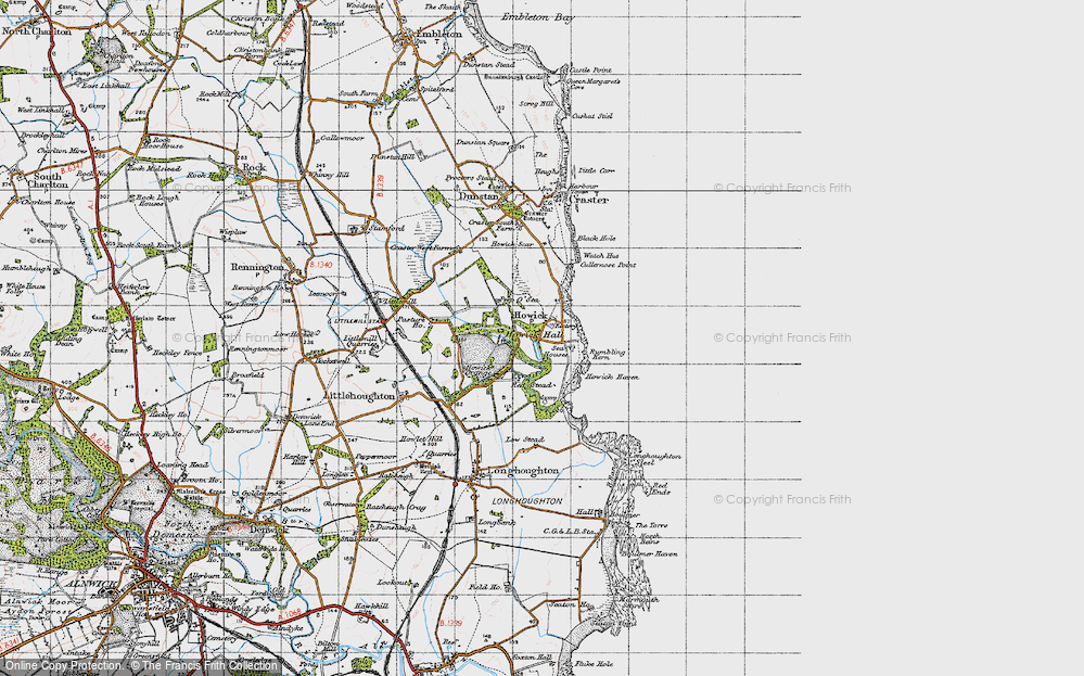 Old Map of Howick, 1947 in 1947