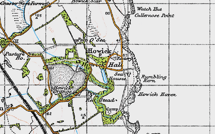 Old map of Howick in 1947