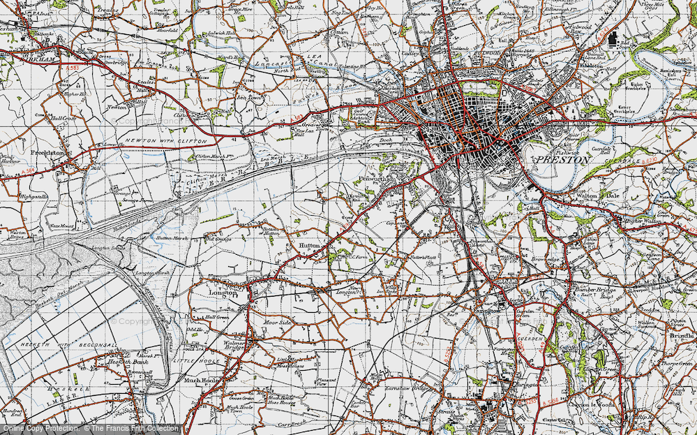 Old Map of Howick Cross, 1947 in 1947