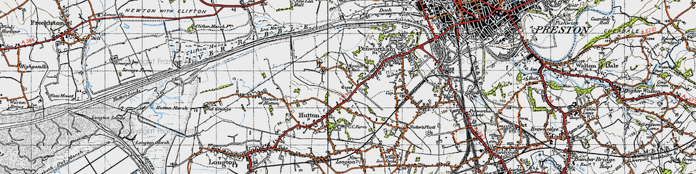 Old map of Howick Cross in 1947