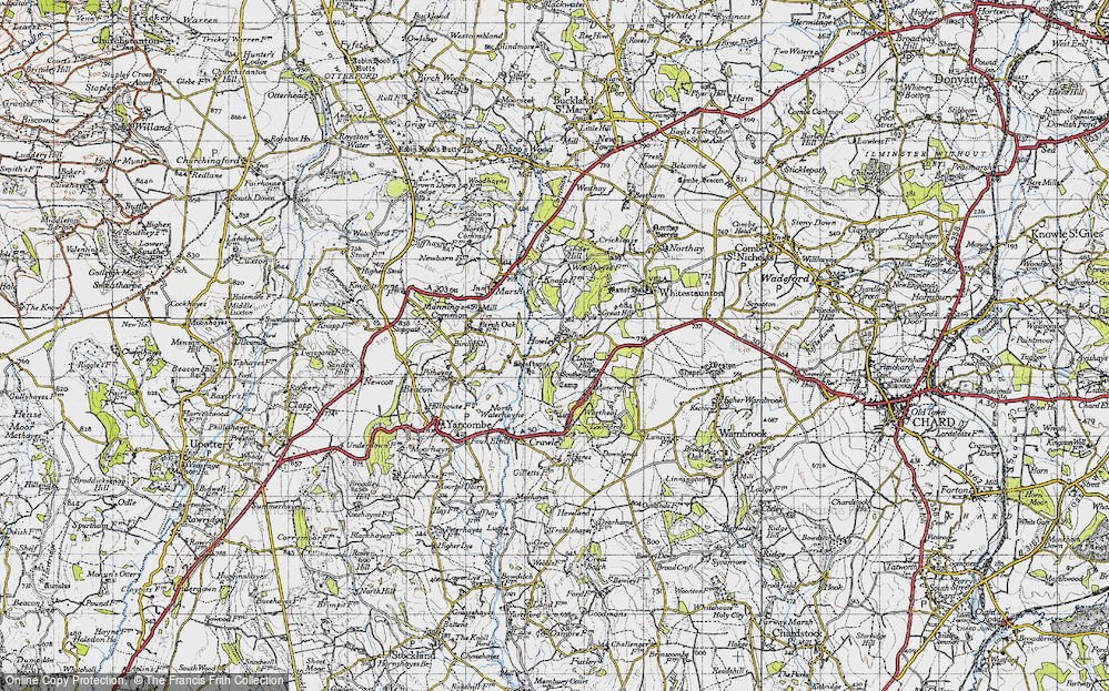 Old Map of Howley, 1946 in 1946