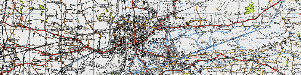Old map of Howley in 1947