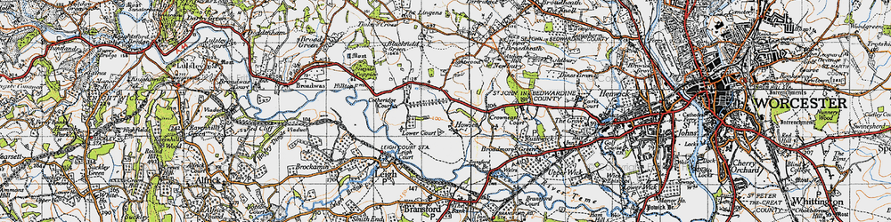 Old map of Atchen Hill in 1947