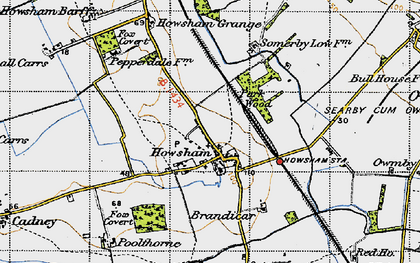 Old map of Brandicar in 1947